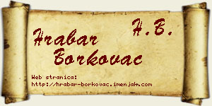 Hrabar Borkovac vizit kartica